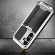 Etui pancerne do Samsung Galaxy S25+ Plus, R-JUST, srebrne