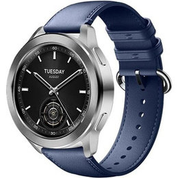 Skórzany Pasek uniwersalny 22mm, z owalną klamrą, Niebieski