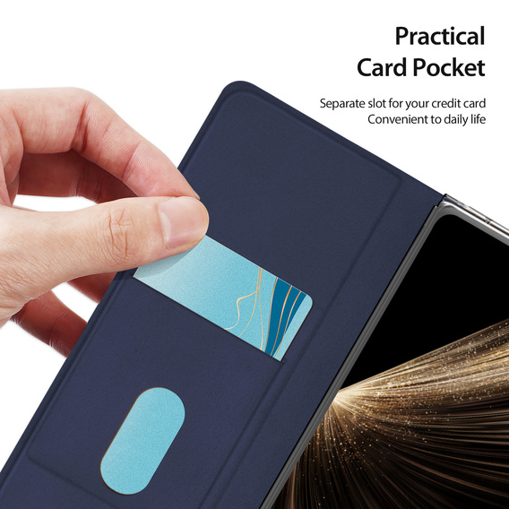 Etui Dux Ducis Bril Series do Honor Magic V5 5G, niebieskie