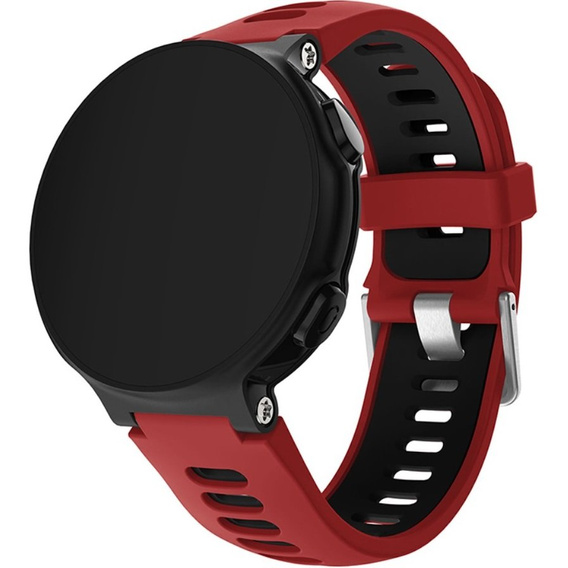 Pasek Silikonowy do Garmin Forerunner 220/230/235/620/630/735/735XT, Czerwony/Czarny