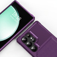 Etui do Samsung Galaxy S24 Ultra, Card Holder Kickstand, fioletowe