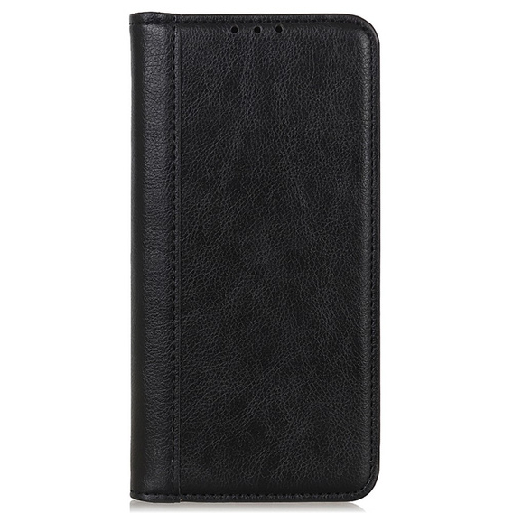 Etui z klapką do Google Pixel 10 Pro XL / 9 Pro XL, skórzane z kieszonką, czarne