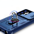 Etui pancerne do Samsung Galaxy S24 Ultra, CamShield Slide, niebieskie