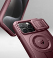 Etui Dexnor do iPhone 15 Pro – magnetyczne, z przesuwaną osłoną aparatu - czerwone