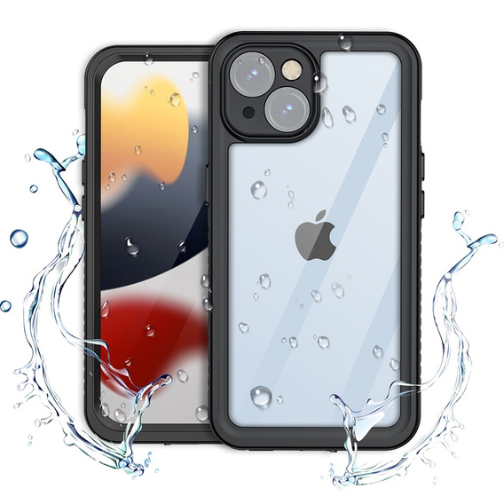 Etui Wodoodporne IP68 do iPhone 15, Redpepper, czarne