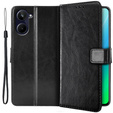 Etui z klapką do Realme 10 4G, Split Leather, Czarne