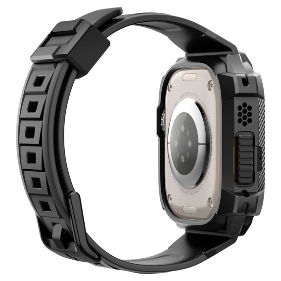 Pasek z etui Spigen do Apple Watch Ultra 1/2/3 49mm, Rugged Armor Pro, Czarny