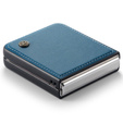 Etui do Samsung Galaxy Z Flip7 FE / Z Flip6, CASEME Litchi Leather, niebieskie