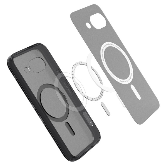 Etui z MagSafe Spigen do Google Pixel 9A, Ultra Hybrid, matowe / czarne + Szkło Hartowane 9H