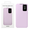Oryginalne etui Samsung do Galaxy S23+ Plus, S View Wallet Cover, lawendowe