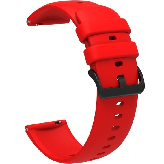 Pasek Silikonowy Uniwersalny 22mm, gładki, Czerwony