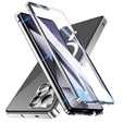 Etui Magnetic Dual Glass MagSafe do Samsung Galaxy S25 Ultra, srebrne