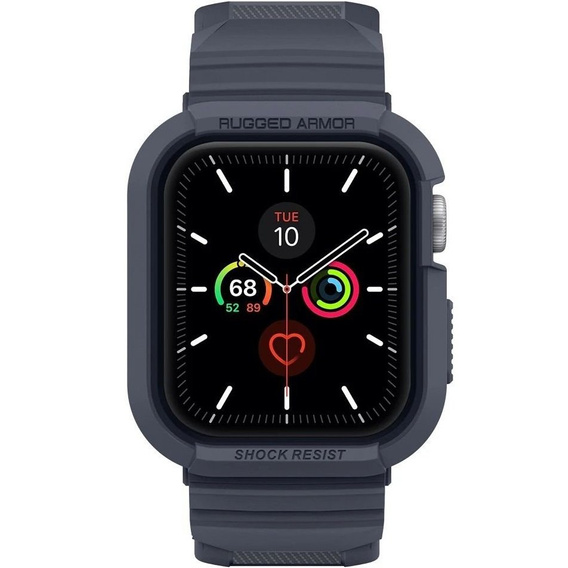 Pasek z etui Spigen do Apple Watch 4/5/6/7/8/9/SE 44/45mm, Rugged Armor Pro, charcoal grey