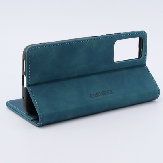 Etui do Xiaomi Redmi Note 12S, ERBORD Vintage portfel z klapką, niebieskie