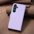Etui z klapką do Samsung Galaxy A15, BINFEN Wallet, fioletowe + szkło 9H