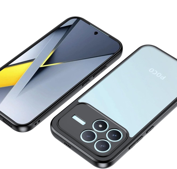 Etui do Xiaomi Poco F8 Pro, Fusion Hybrid, przezroczyste z czarną ramką