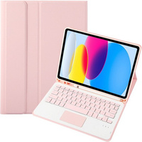 Etui z klawiaturą do iPad 10.9" 2022 (10 gen.) / iPad 11" 2025 A16 (11 gen.), TouchPad Pen Slot, różowe rose gold