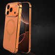 Etui do iPhone 17 Pro, Metal Frame, do MagSafe – pomarańczowe