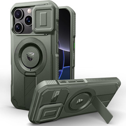 Etui Dexnor MagSafe do iPhone 16 Pro magnetyczne z przesuwaną osłoną aparatu – zielone