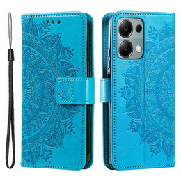 Etui z klapką do Xiaomi Redmi Note 13 Pro 4G / Xiaomi Redmi Note 14S / Xiaomi Poco M6 Pro 4G, Mandala, niebieskie