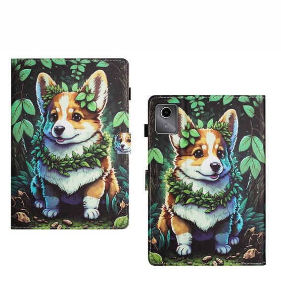 Etui do Lenovo Tab M11, z klapką, corgi dog