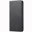 Etui do Xiaomi Poco F6, Leather Skin Wallet, czarne