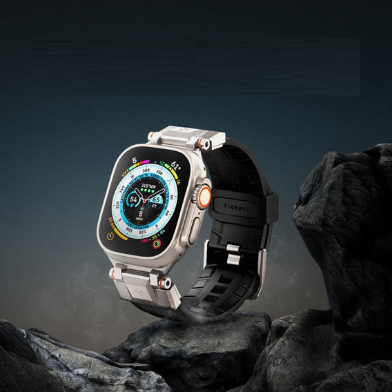 Pasek SPIGEN do Apple Watch 1/2/3/4/5/6/7/8/9/10/11/SE/Ultra 1/2/3 42/44/45/46/49MM, Durapro Armor, Czarny