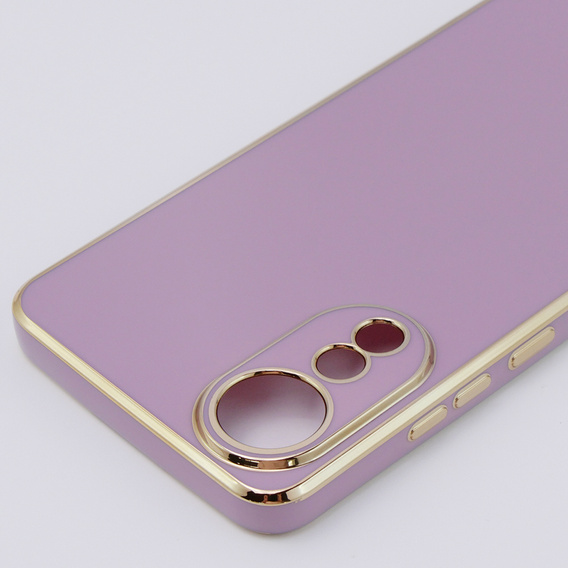 Etui do Oppo A78 4G, Glamour CamShield, fioletowe