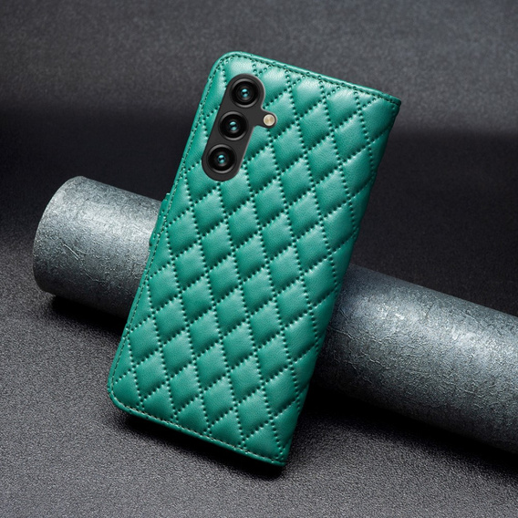 Etui z klapką do Samsung Galaxy A56 5G, Wallet, BINFEN COLOR, zielone