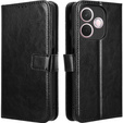Etui z klapką do Oppo A5 Pro 5G, Crazy Horse Wallet, czarne