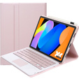Etui z klawiaturą Bluetooth Touchpad do Lenovo Idea Tab 11" 2025 TB336FU TB336ZU, różowe