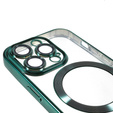 Zestaw Etui do iPhone 14 Pro Max, MagSafe Hybrid, zielone + Szkło