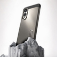 Etui Spigen do Samsung Galaxy S25 Edge, Tough Armor MagSafe, szare + Szkło Hartowane 9H