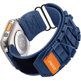 Pasek Nylonowy ERBORD Runner do Apple Watch 1/2/3/4/5/6/7/8/9/10/11/SE Ultra 1/2/3 42/44/45/46/49mm, Niebieski