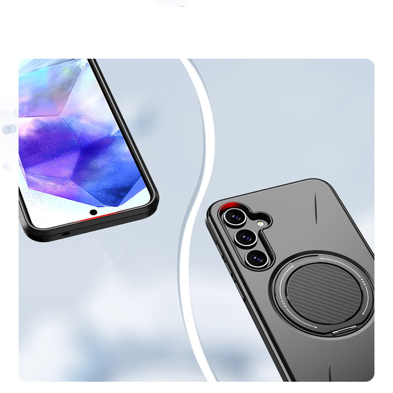 Etui do Samsung Galaxy A57 5G, z podstawką, do MagSafe, czarne