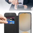 Etui z klapką do Samsung Galaxy S25 FE, RFID Wallet MagSafe z ochroną aparatu, czarne