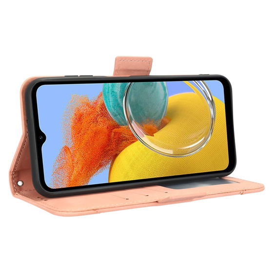 Etui z klapką do Samsung Galaxy M34, Card Slot, różowe