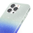 Etui Glitter Case do iPhone 13 Pro Max, Silver/Blue