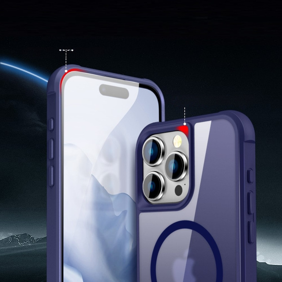Etui Magnetyczne do Magsafe do iPhone 15 Pro, niebieskie