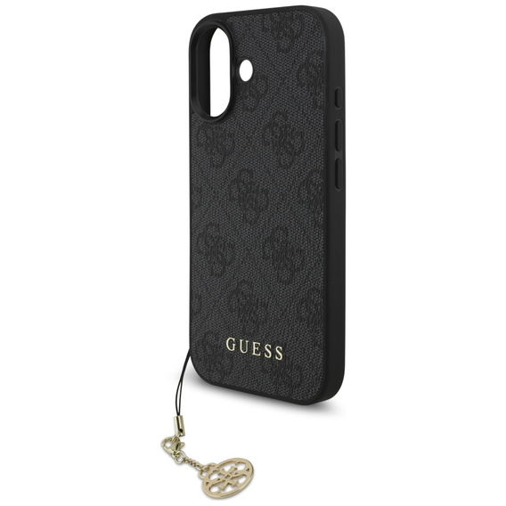 Etui GUESS do iPhone 17, 4G Charms Collection Hardcase, do MagSafe, czarne