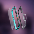 Etui Wodoodporne IP68 do iPhone 17, SHELLBOX MagSafe, niebieskie