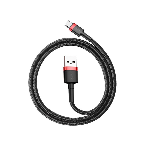 Baseus kabel Cafule USB - USB-C 0,5 m 3A - czerwono-czarny