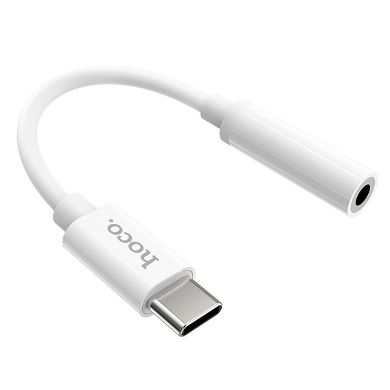 Hoco LS30 Adapter AUX USB-C do Jack 3,5 mm - biały