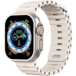 Pasek Silikonowy do Apple Watch 1/2/3/4/5/6/7/8/9/10/11/SE Ultra 1/2/3 42/44/45/46/49mm, Beżowy