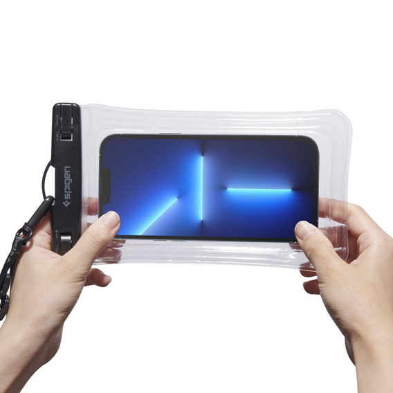 Wodoszczelne przezroczyste i unoszące się na wodzie etui Spigen A610 Universal Waterproof Float Case