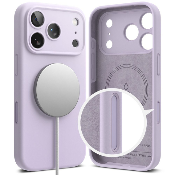 Etui Ringke do iPhone 17 Pro, Silicone MagSafe, Light Purple