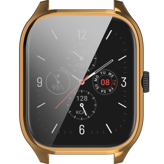 2w1 Etui z osłoną na ekran do Amazfit GTS 4, Złote