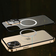 Etui Magnetic Dual Glass MagSafe do iPhone 14 Pro, złote