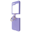 Etui GKK do Samsung Galaxy Z Flip 5 5G, Finger Ring z torebką, Fioletowe