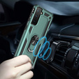 Etui pancerne do Samsung Galaxy S21, Nox Case Ring, zielone